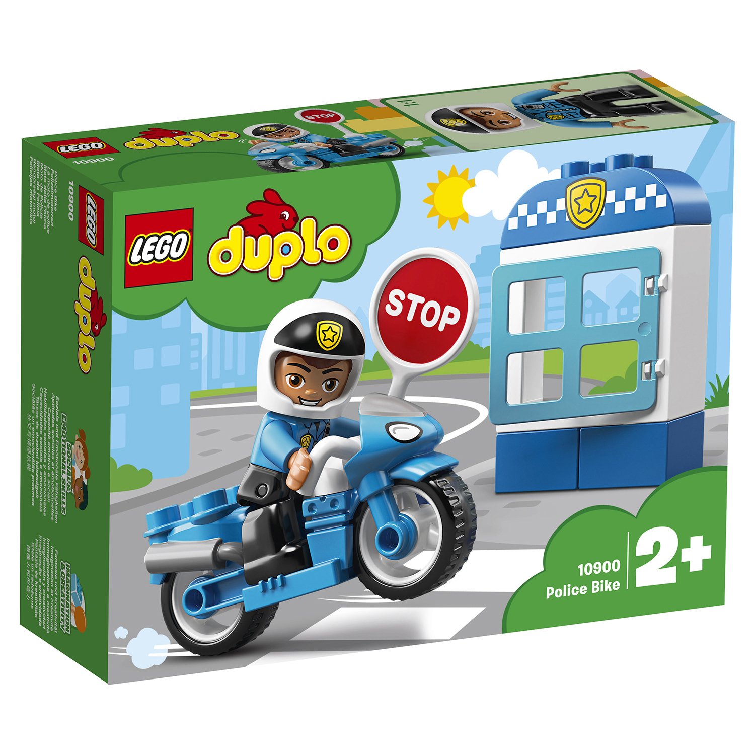 Конструктор из серии Lego Duplo Town - Полицейский мотоцикл, 7 деталей и фигурка  